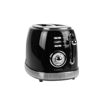 FURBER Retro Toaster black , 2 Schlitz, 850W, black /silver FURBER Retro Toaster black , 2 Schlitz, 850W, black /silver