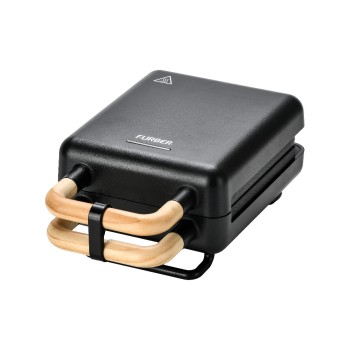 FURBER Waffel- and Sandwichmaker, with austauschbaren Platten, black 