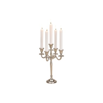 G. Wurm Kerzenleuchter 5 Arme, silver, Aluminium, (B/H/T) 23x27x23cm