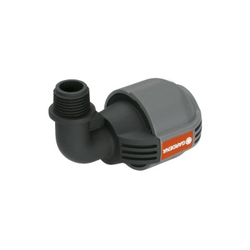 GARDENA L-Stück 25mm x 1/2-Aussengewinde, with Quick & Easy-Verbindungstechnik