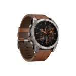 Garmin Fenix 8 AMOLED Sapphire, 51mm, Bare Titanium, Black/Chestnut Band