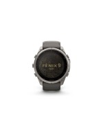 GARMIN Fenix 9 Pro inReach Solar 51 mm, titane et silicone, gris