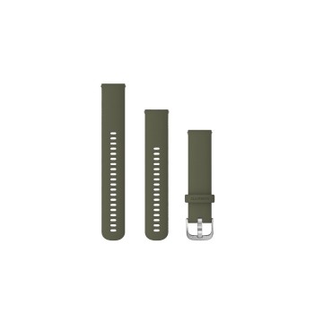 Garmin Schnellwechsel-Armband (20mm), Silicone, Silver-Moss Green Garmin Schnellwechsel-Armband (20mm), Silicone, Silver-Moss Green