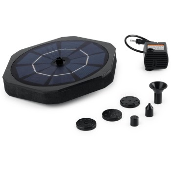 GARVIDA Solar-Gartenfontäne 3.7V black , (IP68), Verschiedene Modi