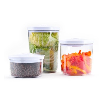 Gastroback Vakuumierbehälter mit Deckel Set, 700 ml, 1.400 ml, 2.000 ml Gastroback Vakuumierbehälter mit Deckel Set, 700 ml, 1.400 ml, 2.000 ml