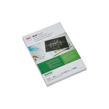 GBC Matt Laminiertaschen, entspiegelt, Format A4, 2 x 100 Mikron GBC Matt Laminiertaschen, entspiegelt, Format A4, 2 x 100 Mikron