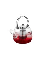 GEFU Théière Infusa 1 l, Argenté/Transparent