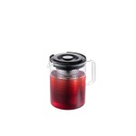 GEFU Théière T-Prep 0.8 l, Noir/Argenté/Transparent
