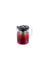 GEFU Théière T-Prep 0.8 l, Noir/Argenté/Transparent