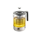 GEFU Set de thé T-Prep 1.5 l, Noir/Argenté/Transparent