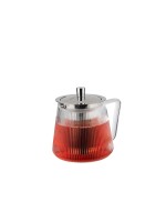 GEFU Théière Infusa 0.8 l, Argenté/Transparent