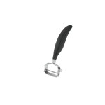 GEFU Couteau économe Universale 15,1 cm, Noir/Argenté