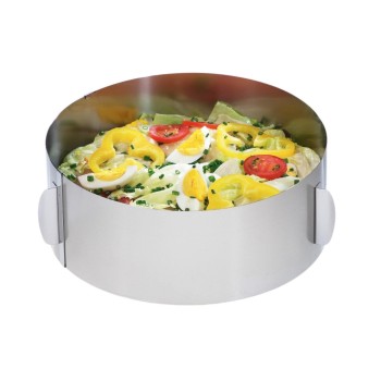 GEFU Tortenring TONDO XXL, verstellbar von 16,5 bis 32 cm