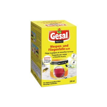Gesal Recharge pour piège à guêpes et à mouches Protect 200 ml Gesal Recharge pour piège à guêpes et à mouches Protect 200 ml