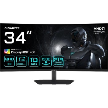 Gigabyte G34WQC2 34 WQHD, 3440x1440, 200Hz, Curved, HDMI, DP