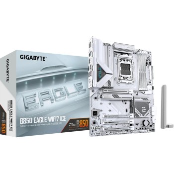 Gigabyte B850 EAGLE WF7 ICE, ATX, AM5, AMD B850, 4x DDR5, PCIe 5.0, WIFI7 Gigabyte B850 EAGLE WF7 ICE, ATX, AM5, AMD B850, 4x DDR5, PCIe 5.0, WIFI7