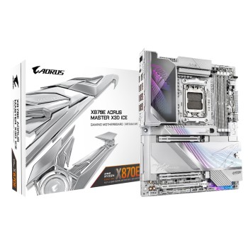 Gigabyte X870E AORUS MASTER X3D ICE, ATX, AM5, AMD X870E, 4x DDR5, WIFI 7 Gigabyte X870E AORUS MASTER X3D ICE, ATX, AM5, AMD X870E, 4x DDR5, WIFI 7