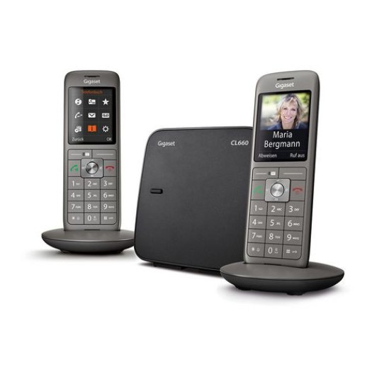 Gigaset Téléphone sans fil CL660 Duo Argenté