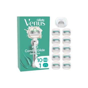 Gillette Venus Pro Comfortglide Sensitive 10 pièces Gillette Venus Pro Comfortglide Sensitive 10 pièces