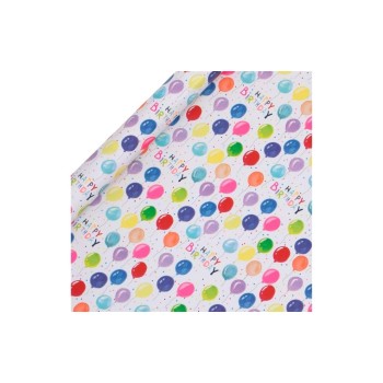 Glick Papier cadeau Ballon Happy Birthday 2 m x 70 cm