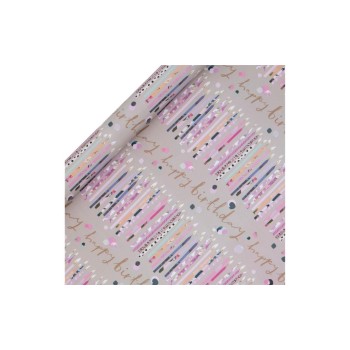 Glick Papier cadeau Bougies 4 m x 70 cm