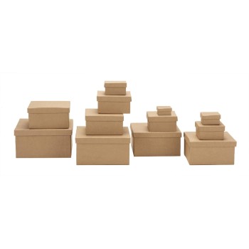 Glorex Boxen-Set Pappe eckig, 12-teilig FSC Glorex Boxen-Set Pappe eckig, 12-teilig FSC