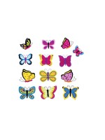Glorex Moosgummi-Stickers Schmetterlinge, 27-teilig, selbstklebend