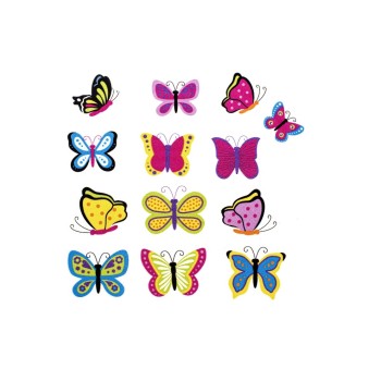 Glorex Moosgummi-Stickers Schmetterlinge, 27-teilig, selbstklebend Glorex Moosgummi-Stickers Schmetterlinge, 27-teilig, selbstklebend