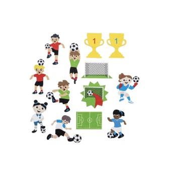 Glorex Moosgummi-Stickers Fussball, 29-teilig, selbstklebend Glorex Moosgummi-Stickers Fussball, 29-teilig, selbstklebend