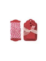 Glorex Étiquette pour cadeau Étiquette, rouge