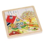 Goki Puzzle Les saisons des puzzles de calque