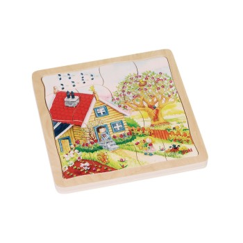 Schichtenpuzzle Jahreszeiten, 20 x 20 x 1,5 cm, 4 Schichten, 54 Teile Schichtenpuzzle Jahreszeiten, 20 x 20 x 1,5 cm, 4 Schichten, 54 Teile
