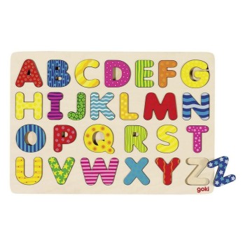 Goki Alphabetpuzzle, 30 x 21 x 1 cm, Holz Goki Alphabetpuzzle, 30 x 21 x 1 cm, Holz