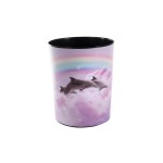 Goldbuch Corbeille à papier Dauphins 10 l, Noir; Rose; Bleu