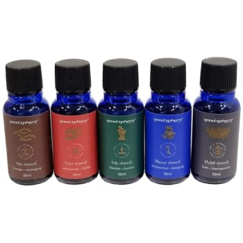 Goodsphere Kits d’huile parfumée Elements débutants, 5 x 30 ml Goodsphere Kits d’huile parfumée Elements débutants, 5 x 30 ml