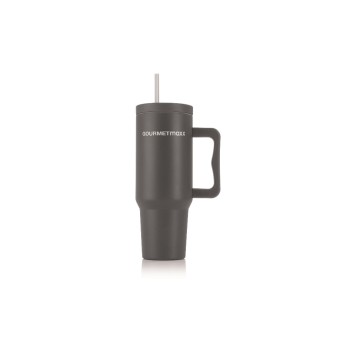GOURMETmaxx Thermobecher 1.2 Liter Grau, 1.2 Liter, Doppelwandig Isoliert, Mit Halm GOURMETmaxx Thermobecher 1.2 Liter Grau, 1.2 Liter, Doppelwandig Isoliert, Mit Halm