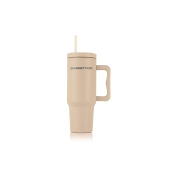 GOURMETmaxx Thermobecher 1.2 Liter Beige, 1.2 Liter, Doppelwandig Isoliert, Mit Halm GOURMETmaxx Thermobecher 1.2 Liter Beige, 1.2 Liter, Doppelwandig Isoliert, Mit Halm