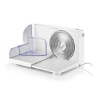 GOURMETmaxx Allesschneider 150W weiß, Schnittstärke: 1.5-15 mm, Mit Fingerschutz