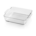 GOURMETmaxx Glas Auflaufform Quadrat 800ml, -20 bis +460 °C, Spülmasch