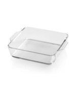 GOURMETmaxx Plat à gratin Angulaire, Transparent, 800 ml