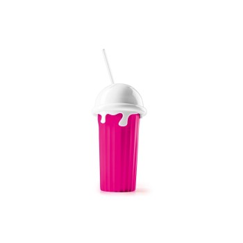 GOURMETmaxx Slushy Ice Maker, 330ml rosa/weiß