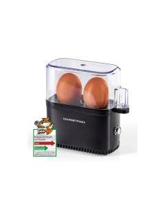 GOURMETmaxx Eierkocher Kompakt 2.0 250W Sw., Integrierter Ei-Pick, 250 Watt, Für 2 Eier,