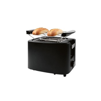 GOURMETmaxx Toaster 750W black , Kurzschlitz with Brötchenaufsatz GOURMETmaxx Toaster 750W black , Kurzschlitz with Brötchenaufsatz