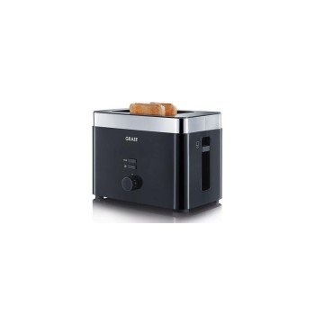 Graef Grille-pain TO 62 Plastique noir, 1 000 W, 2 fentes Graef Grille-pain TO 62 Plastique noir, 1 000 W, 2 fentes
