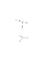 Gravity MS 4322 W Pied pliable à trois pieds, potence télescopique à 2 points d'ancrage, blanc