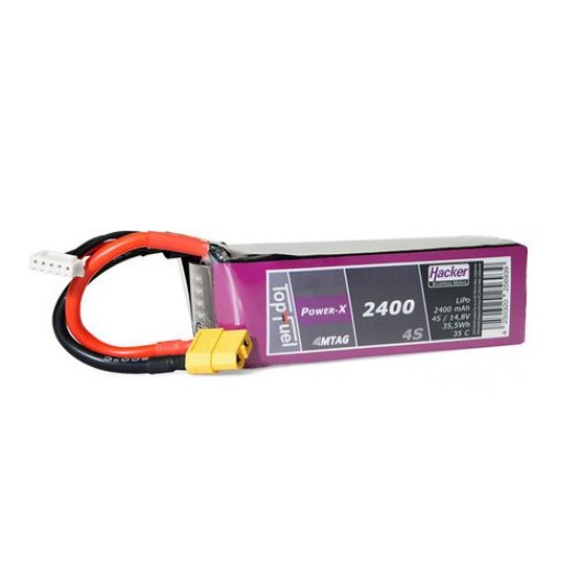 Hacker Batterie RC LiPo 2400 mAh 14,8 V 35C Pot Fuel Power-X MTAG