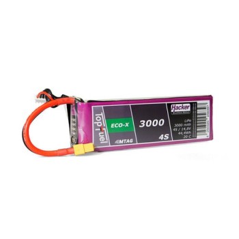 Hacker Batterie RC LiPo 3000 mAh 14,8 V 20C TopFuel ECO-X MTAG Hacker Batterie RC LiPo 3000 mAh 14,8 V 20C TopFuel ECO-X MTAG