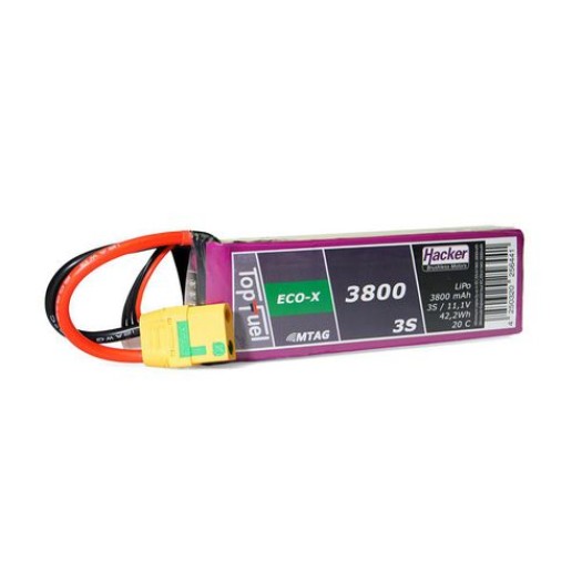 Hacker Batterie RC LiPo 3800 mAh 11,1 V 20C TopFuel ECO-X MTAG