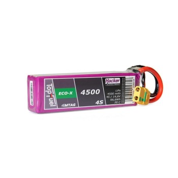 Hacker Batterie RC LiPo 4500 mAh 14,8 V 20C TopFuel ECO-X MTAG Hacker Batterie RC LiPo 4500 mAh 14,8 V 20C TopFuel ECO-X MTAG