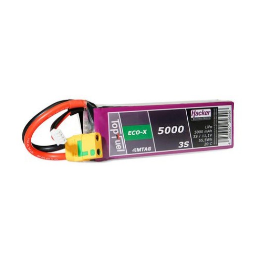 Hacker Batterie RC LiPo 5000 mAh 11,1 V 20C TopFuel ECO-X MTAG